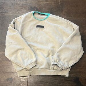Fear of God Essentials Light Gray Crewneck Sweater. Size large